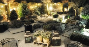Hellevoetsluis Sneeuw en Licht in de tuin 02-jan-2010