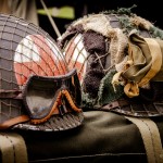 Militaire helmen genoeg op Allied Kampement Prikkevest, let op de kleine details zoals de zonnebril.